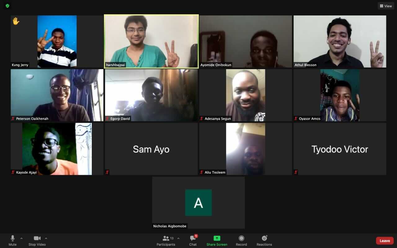 Hack Club Africa Zoom Meeting Screenshot
